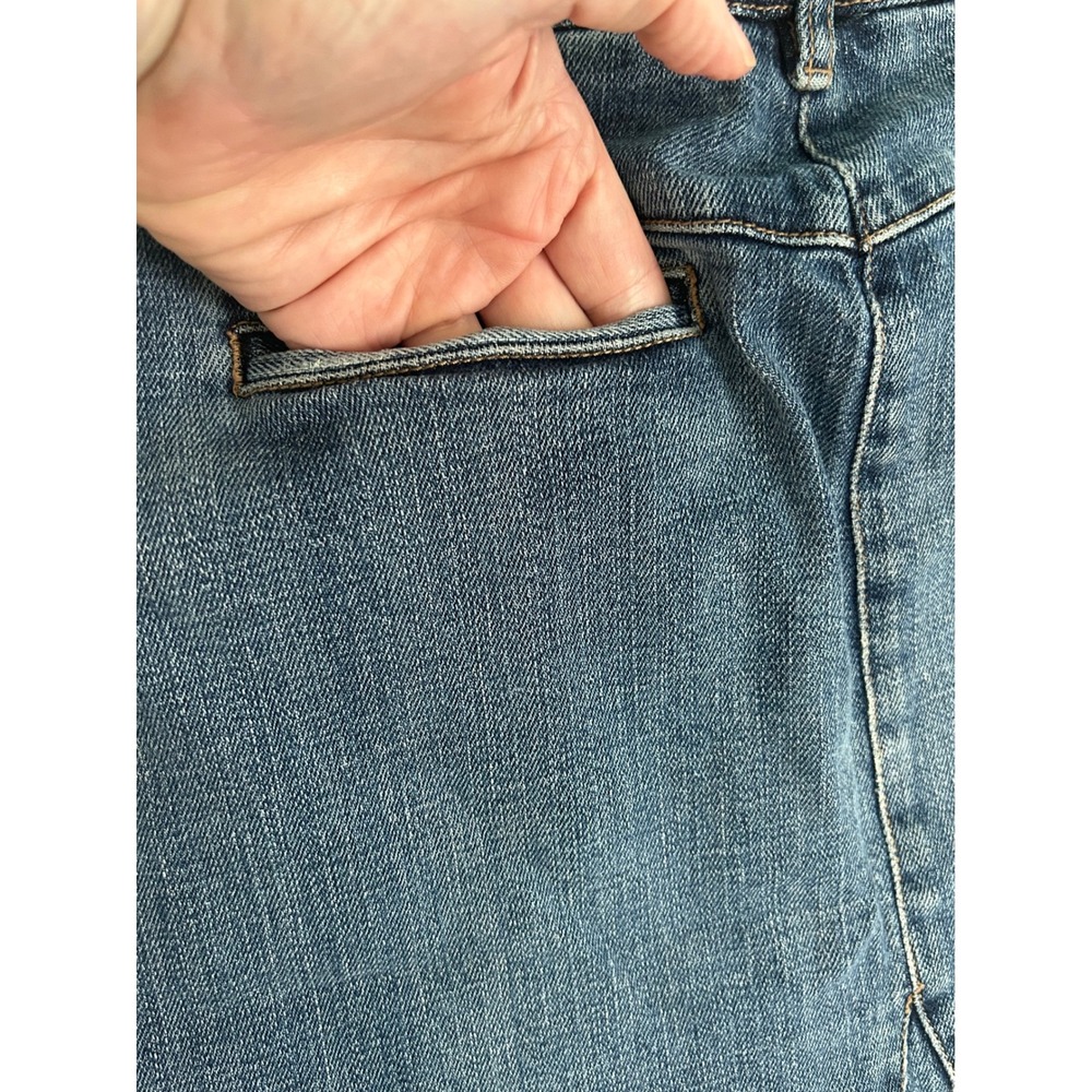 Talbots Womens Blue Denim A-Line‎ Skirt Stretch Medium Wash Knee Length Size 4 - Picture 5 of 7